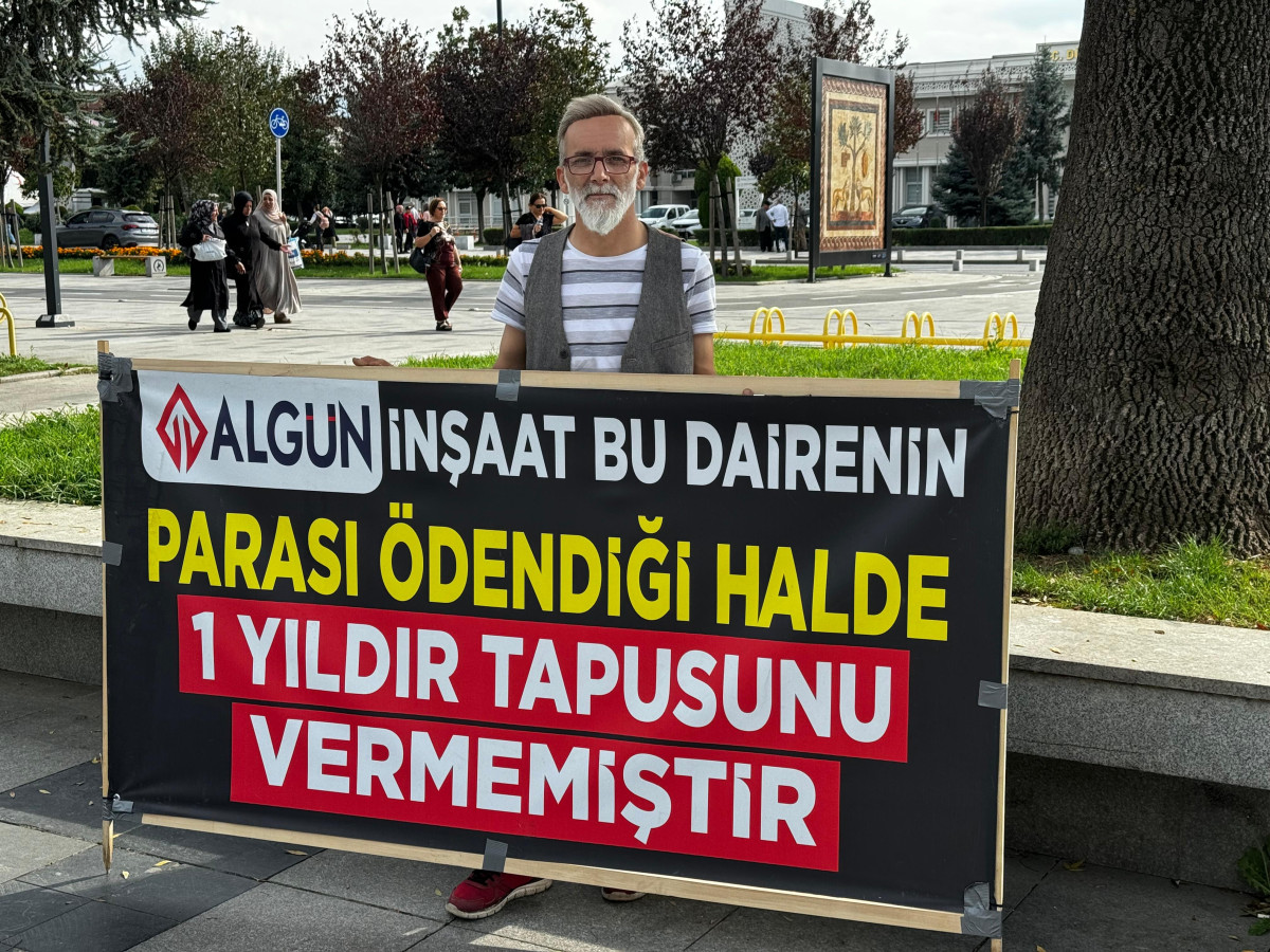 ALGÜN İNŞAAT MAĞDURLARI ANITPARK MEYDAN’INDA PROTESTO YAPTI!